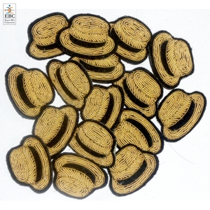 OEM Magnetic Vintage Embroidered Brooch Handmade Felt <b>Fabric</b> Bullion Wire <b>Sequins</b> 3D Patches Shirts Featuring Unique Beer Badges - Product Image 3