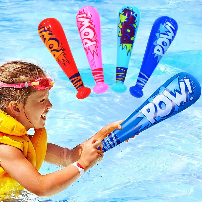 Bán Buôn Đồ chơi bơm hơi bóng chày 16 inch PVC Inflatable bóng bãi biển children's Inflatable đồ chơi bóng chày BAT