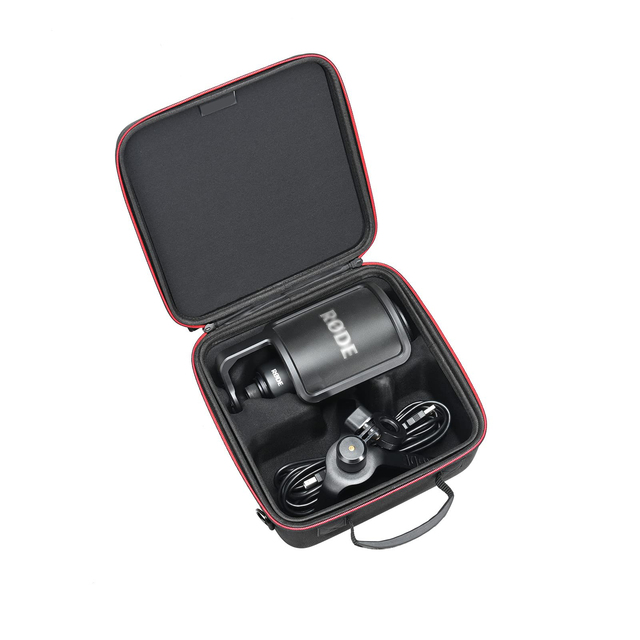 Custom EVA Waterproof Microphone Display Case with Double Zipper Pulls for Nt-USB Condenser Microphone Carrying Case