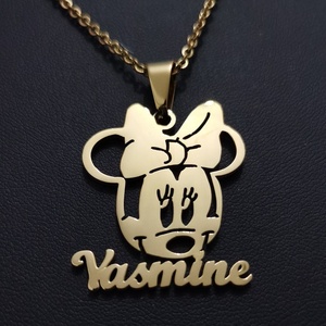 Hottest Custom Stainless Steel Girl <strong>Name</strong> Pendant <strong>Necklace</strong> <strong>Kids</strong> Cartoon Character <strong>Necklace</strong> - Product Image 2