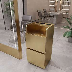 2026 Hot Sale Salon Furniture Barber Shop Hair Salon Stations Furniture Stainless Steel <b>Cabinet</b> With <b>Drawer</b> - Product Image 5