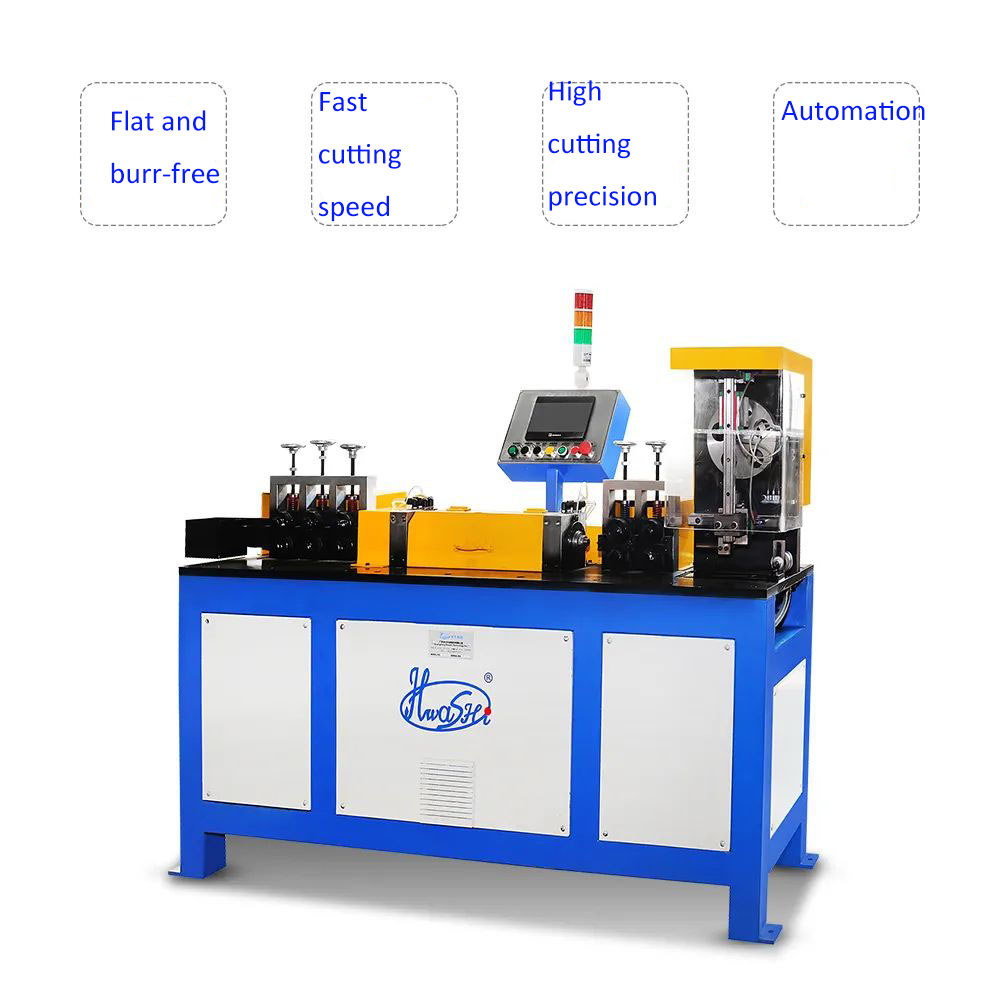 Automatic wire straightener and cutting machine