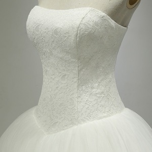 Robes de mariée NDB10327, style français, <span class=keywords><strong>bustier</strong></span> en dentelle, <span class=keywords><strong>robe</strong></span> à épaules dénudées, <span class=keywords><strong>princesse</strong></span>, tube top - Product Image 2