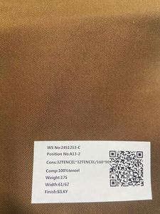 Fabbrica su misura colore 175GSM 32S peso medio Lyocell tessuto popeline 100% Lenzing Tencel per la fabbricazione di abbigliamento camicia - Product Image 4