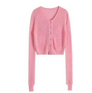 Runwaylover 2904 Cardigan in <span class=keywords><strong>maglia</strong></span> <span class=keywords><strong>trasparente</strong></span> da 2024 donna primavera estate - Product Image 2