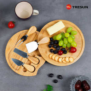 Nuevos cuchillos y esparcidor de queso de mantequilla con mango de madera y tabla de queso de madera para utensilios de cocina Artículos de cocina de acero inoxidable - Product Image 2
