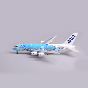 โมเดลเครื่องบินเรซิ่นไดแคสต์ <span class=keywords><strong>แอร์</strong></span><span class=keywords><strong>บัส</strong></span> <span class=keywords><strong>เอ</strong></span><span class=keywords><strong>380</strong></span> ลายเต่าของสายการบินเอเอ็นเอ ขนาด 1/200 ความยาว 30 ซม. พร้อมล้อสีส้ม เขียว น้ำเงิน - Product Image 4