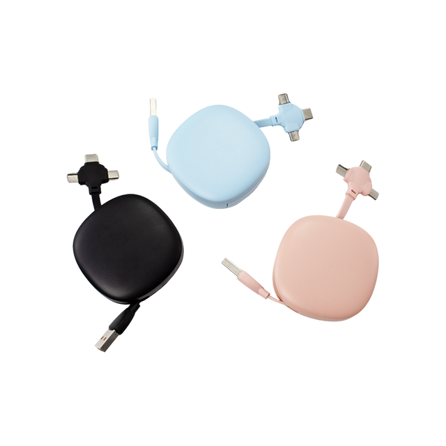 Retractable Universal USB Cable 3 in 1 Multi Connector 3A Fast Charging Magnetic Data Wire