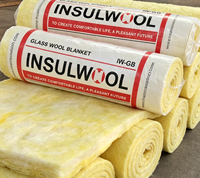 Couverture en laine de verre INSULWOOL 50 mm avec feuille d'aluminium ignifuge pour l'isolation des conduits flexibles