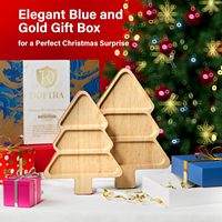 Bloc à découper en bois dans la conception de l'arbre de Noël pour servir des collations Desserts au fromage Plateaux décoratifs