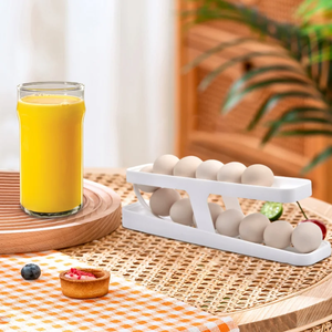 Automatic Scrolling <b>Egg</b> Rack Holder Storage Box <b>Egg</b> <b>Basket</b> Container Organizer Rolldown Refrigerator <b>Egg</b> Dispenser For Kitchen - Product Image 6