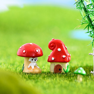 Adornos Creativos de Dibujos Animados en Miniatura, Casitas de Muñecas con Forma de Hongo, Mini Manualidades de Resina para Decoración de Jardín, Hogar, Bonsái, Regalo para Niños - Product Image 3
