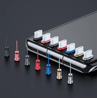 Bouchon anti-poussière en métal Type-C pour port de charge USB, capuchon de protection anti-poussière pour chargeur Samsung Xiaomi, capuchons de téléphone