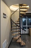 Escalier en colimaçon moderne en acier et bois, vente chaude, escalier circulaire intérieur pour grenier, idéal pour l'extérieur dans les appartements, villas et maisons