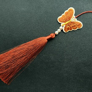 Cultural Souvenir Korean Traditional Norigae Handmade Elegant Silk Tassel Butterfly Pendant <b>Bag</b> <b>Charm</b> Purse <b>Charm</b> Mobile Phone - Product Image 4