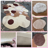 Tapis moderne simple au design personnalisé en laine de Nouvelle-Zélande, à poils coupés 3D, antidérapant, résistant à l'usure, insonorisant, adapté aux salons de thé et aux villas
