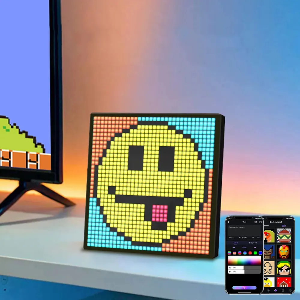 Smart LED Pixel Bildschirm anzeige APP-Steuerung Programmier barer digitaler Foto rahmen Nachtlicht DIY Text Gamer oom Home Lights Dekoration