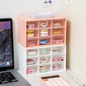 Organizador de Escritorio Multifuncional de Plástico con 9 Compartimentos para Piezas Pequeñas, Mini Contenedores, para Hogar, Oficina, Cosméticos, Venta al Por Mayor - Product Image 2