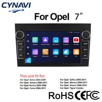 Autoradio Android 7 pouces 2 Din avec écran tactile IPS, lecteur GPS, USB, aide au recul, caméra de recul pour Opel