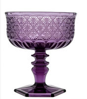 Verres à vin modernes vintage en verre massif de couleur unie faits à la main avec un pied en relief coloré, verres à boire, verres à glace