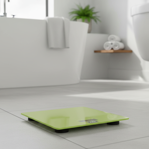 Bilancia da bagno MSV realizzata in vetro verde chiaro, 30 x 30 x 1,7 cm - Product Image 3