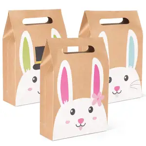 Personalize sacos de papel para crianças, sacos de lembrancinhas de Páscoa, sacos de papel para caça de ovos, sacos de papel para lembrancinhas de festa