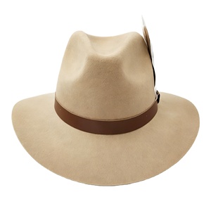 Sombrero Fedora Clásico Unisex de Ala Ancha, Hecho a Mano, de Fieltro de Lana 100%, con Elegante Banda de Cuero, Venta al Por Mayor - Product Image 1