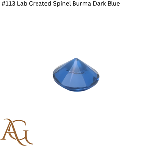 Espinela Cultivada en Laboratorio # 113 Espinela Sintética Creada en Laboratorio, Espinela de Birmania Azul Oscuro en Bruto, Espinela Sintética de Fusión por Llama Certificada y Simulada - Product Image 5