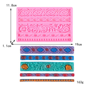 Offre Spéciale DIY 3D Reliefs Motif Silicone Bordure Moule pour Sucre Argile Artisanat Biscuits et Cupcake Décorations Fondant Molde - Product Image 2