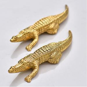 Süper büyük yaşam boyutu bronz döküm bahçe açık dekoratif hayvanlar heykel timsah timsah heykelleri heykelcik satılık - Product Image 3