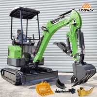 Efisiensi Kerja Tinggi Excavator Mini LOGWAY Lebar Bucket 400mm Operasi Serbaguna untuk Lokasi Kerja Kecil Mini Digger