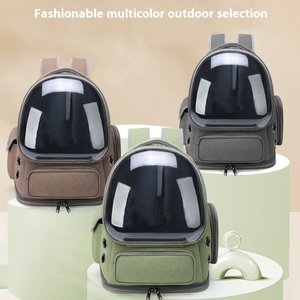 पोर्टेबल आरामदायक सांस लेने योग्य बड़ी क्षमता बिल्ली कुत्ते स्टलर वाहक बटन बंद ठोस पैटर्न पालतू जानवर यात्रा - Product Image 2