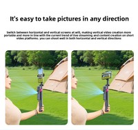 Bâton de selfie avec suivi automatique du visage à 360° °   Monopode Bluetooth portable rotatif avec télécommande pour iPhone Android TikTok Live Vlog