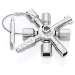 Jeu de clés hexagonales KNIPEX TwinKey 6-10 mm avec tournevis et boucle métallique pour les tâches de fixation de précision - Product Image 1