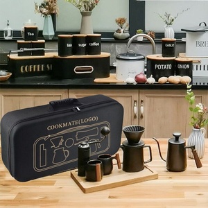 Ensemble d'outils pour cafetière kit d'accessoires-isolé, cafetière manuelle en acier inoxydable pour la maison, sac de voyage de Camping - Product Image 4