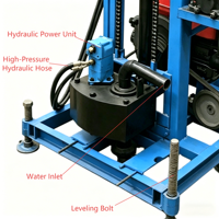 Petite machine de forage industrielle et domestique pour puits d'eau, destinée aux systèmes de climatisation géothermique et à l'approvisionnement en eau