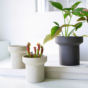 Su misura a forma di camino in ceramica vaso di fiori per la decorazione di casa giardino piccolo piatto rotondo succulento con Design dal vivo per uso esterno Desktop - Product Image 2