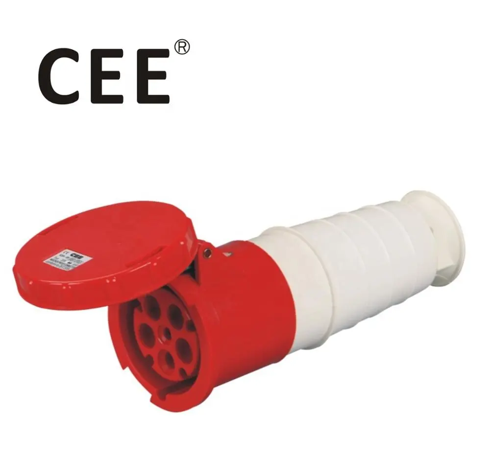 CEE IP67 380โวลต์5ขาซ็อกเก็ตเพาเวอร์เคเบิ้ลกันน้ำเชื่อมต่อc oupler