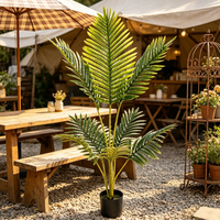 Umweltfreundliche Hochzeitsdekoration Künstliche Hawaii-Palme Plastik-Kunstpflanze für Innen- und Außenbereich Heim-Party-Dekoration Geschenke