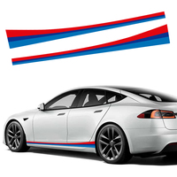 2 pièces autocollants de carrosserie rayés trois couleurs longues rayures en vinyle décalcomanies décoratives pour voitures BMW X2 X3 X4 X5 X6 M2 M3 M4 M5