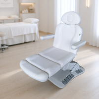 Lit de massage électrique à 4 moteurs, commande par pédale rotative à 360 degrés, hauteur réglable, salon et spa, tatouage, microblading