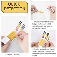 Bandelettes de test de pH universelles LAB Wholesale 0-14, papier indicateur de pH 1-14, papier testeur de pH