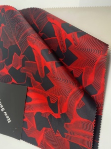 Rosso e nero Deluxe 600D cationico Oxford solido tinto con rivestimento in PVC nero tessuto per bagagli/borsa/auto