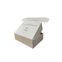 Boîte en carton ondulé pliable avec logo personnalisé, petite taille, matériaux recyclés