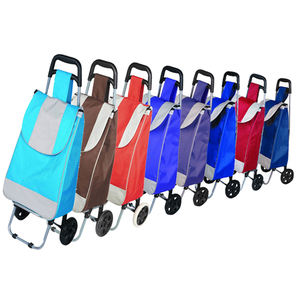 Chariot de courses pliable avec roues pour la maison, sac de courses portable, logo personnalisé disponible - Product Image 1
