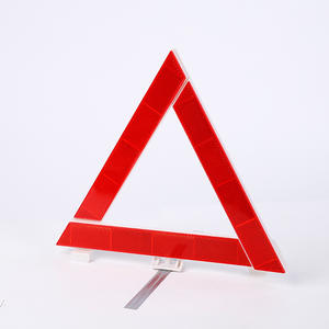 Triangolo di avvertimento di guasto di emergenza per auto Set da viaggio di pericolo di sicurezza riflettente rosso - Product Image 1