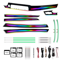 Iluminación Ambiental Dinámica de 64 Colores para BMW Serie 5 F10 F11 2011-2017, Accesorios de Iluminación LED para el Interior, Molduras para Puertas