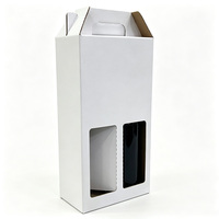 Caja de Vino de Papel Kraft de Doble Botella, Reciclable, de Lujo, Diseño Personalizado, Sostenible, Ecológica, Premium, al por Mayor
