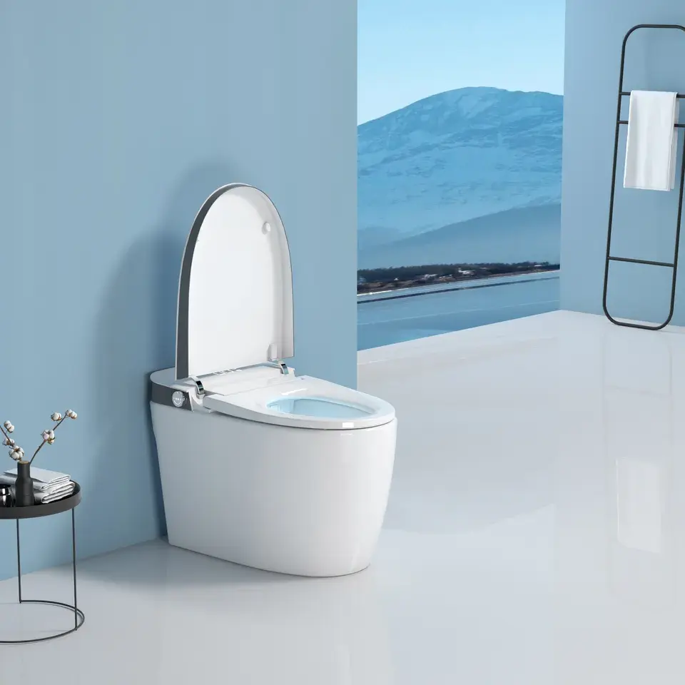 Kamar mandi toilet pintar, gaya mewah Modern, induksi otomatis cerdas toilet kamar mandi, perlengkapan sanitasi, toilet pintar, dinding gantung satu bagian, toilet bidet
