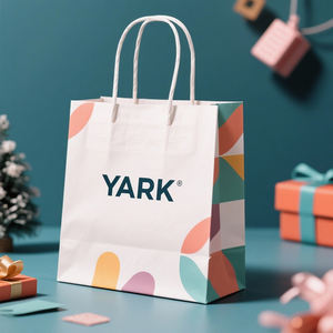 Grand sac en papier pliable de marque, logo personnalisé, réutilisable pour les courses au supermarché et les achats d'épicerie en famille - Product Image 3